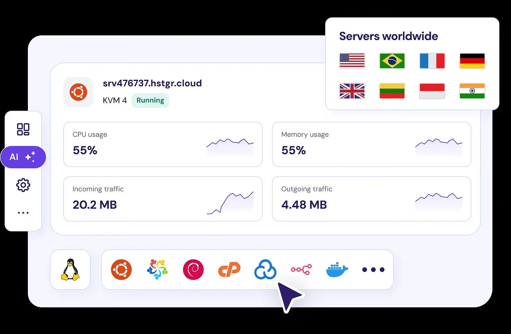 Hostinger VPS hosting with full root access and scalable performance